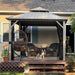 10' X 10' Hardtop Gazebo, Champagne Outdoor Aluminum Gazebo with Galvanized Steel Double Roof, Curtains and Netting for Patio Lawn and Garden