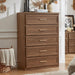 Dresser for Bedroom 5 Drawer 45" Tall with Gold Handle Closet Storage