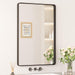 24 X 36 Inch Black Vanity Mirror, Aluminum Frame Bathroom Mirror