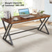 60" Real Wood Computer Desk, Natural Solid Wood Writing Desk
