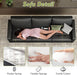 Black SeventyThreeInch ThreeSeater Sofa For Living Room