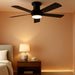 41" Black Low Profile Ceiling Fans with Lights and Remote, Modern Flush Mount Ceiling Fan Light with Quiet Reversible DC Motor for Bedroom Kitchen
