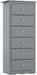 6-Drawer Dresser for Bedroom, Wooden Chest of Drawers W/Metal Handles & Large Capacity, 16" D X 23" W X 53.5" H Clothes Organizer, Modern Tall Dresser for Bedroom, Entryway, Living Room