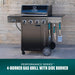 Performance Series 4-Burner Gas Grill Cabinet with Side Burner, Black - 463253925