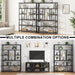 6 Tier Industrial Bookshelf for Bedroom Living Room Office, Dark Grey