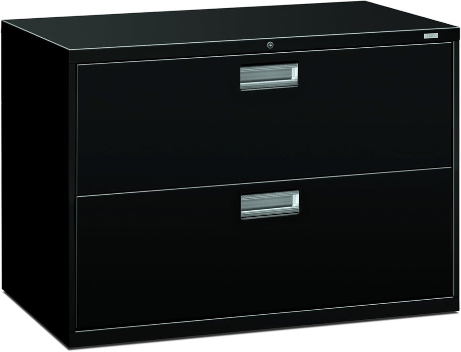 2-Drawer Filing Cabinet - 600 Series Lateral or Legal File Cabinet, 42W by 19-1/4D, Black (H692)