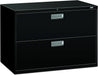2-Drawer Filing Cabinet - 600 Series Lateral or Legal File Cabinet, 42W by 19-1/4D, Black (H692)