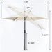 Patio Umbrella 7.5' Outdoor Umbrella W/ Tilt and Crank, Adjustable Outdoor Umbrella, White