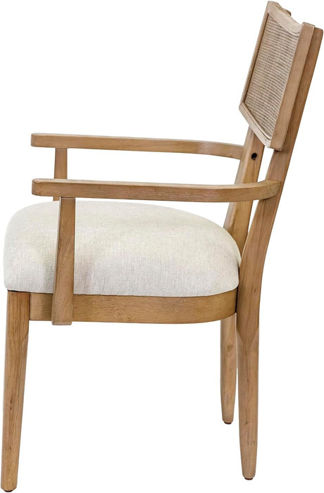 Two Wood Coastal Arm Kitchen Table Chairs, Arm Dining Side Chairs, Office Table Chairs, Kitchen Table Seats, Brown