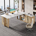 Premium White Engineered Wood Corner Desk 74.8Inches