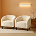 Beige Boucle Barrel Armchairs For Contemporary Living