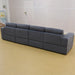 Sectional Sofa, 132" Oversized 4 Seater Couch with Ottoman for Living Room, Microfiber, Gray