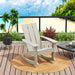 Outdoor Adirondack Chair, All Weather Resistant Lawn Chairs Balcony Chair and Fire Pit Chairs, Patio Chair Outdoor Porch Rocking Chair High Back HDPE Poly Lumber, Sand