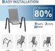 Patio Chairs Set of 4, Stackable Chairs with High Back for Backyard