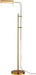 Cedric Adjustable Pharmacy Floor Lamp - Industrial Design for Reading, Crafting, Work - 10W LED, Height 45-61 Inches - Ideal for Living Room, Bedside, Office - Antique Brass (Gold)