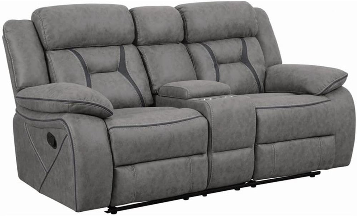 Gray Loveseat with Cup Holder - Houston