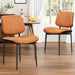 Dining Chairs Set of 2, Mid-Century Modern Kitchen Chairs, Orange