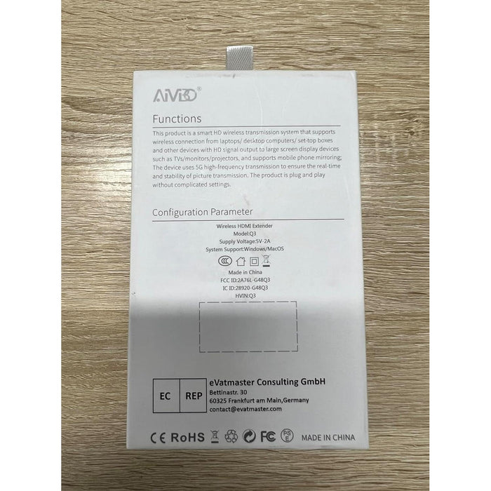 4K Wireless HDMI Transmitter/Receiver Kit