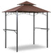 Outdoor Grill Gazebo Tent BBQ Canopy for Outdoor Grill Shelter BBQ Grill Gazebo Hardtop (L96 X W60 X H101 Inch) Brown