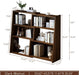 Wooden Extendable Shelf Bookcase - 3-Tier Ladder Low Short Bookshelf for Small Space or Corner, Dark Walnut, S