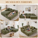 95 Inch Boneless Cloudlike Sectional Sofa MemoryFoam