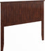 , Nantucket Full Solid Wood Panel Headboard with Attachable Charger, Walnut