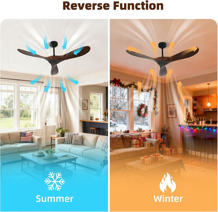 Smart 42 Inch Outdoor Ceiling Fan Alexa Remote