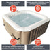 ALEKO Inflatable Improved Version 6 Prs Hot Tub 250 Gallon up to 130 Bubble Jets