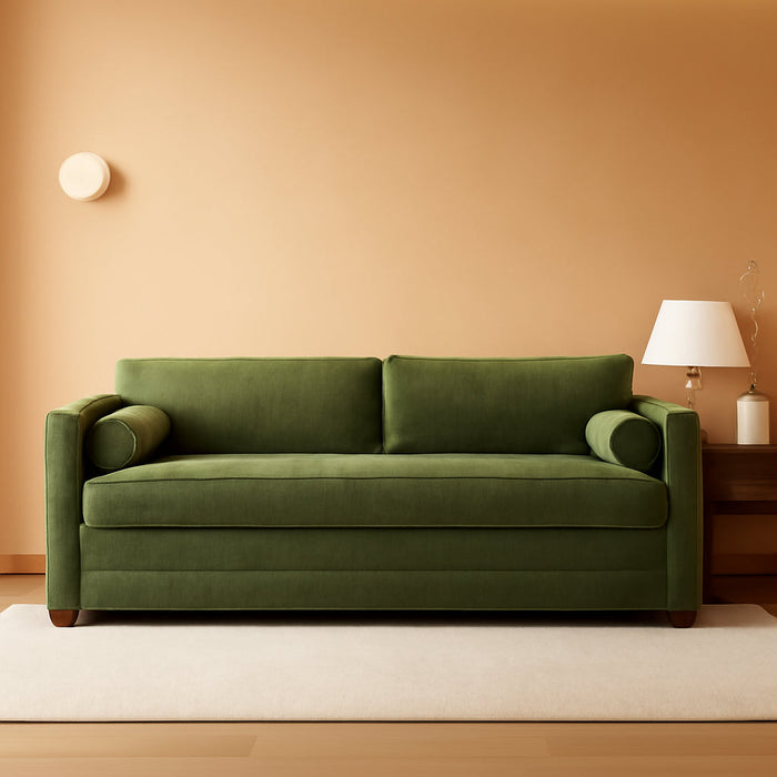 EightyTwoInches Pull Out Sofa Bed With HiddenMattress