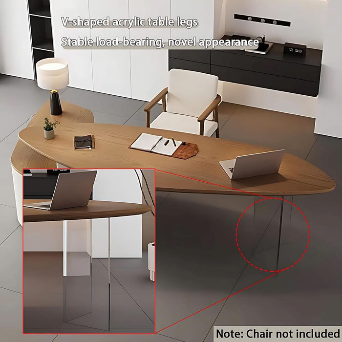 Solid Wood LShape Desk With IntegratedSideCabinet 56In