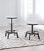 Torjin Industrial Adjustable Height Counter Barstool, 2 Count, White & Black