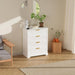4 Drawer Dresser for Bedroom, Modern Farmhouse Wood Chest of Drawers with Metal Handles, Spacious Storage Drawers for Closet, Living Room, Entryway, White