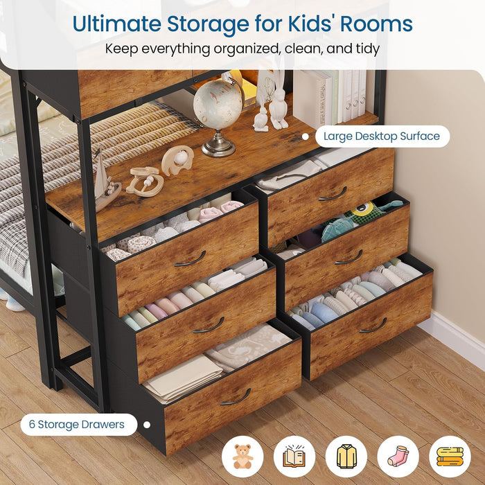 TwinOverTwin Steel Construction Bunk Bed With Storage