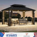 10x14 Black Hard Top Gazebo IndustrialGrade Weatherproof