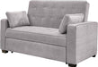 Modern Gray Queen-Size Convertible Loveseat