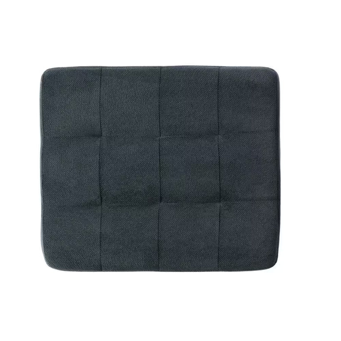 3-Piece Charcoal Fabric 6-Seater L-Shaped Sectional Sofa with Ottoman