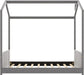 Twin Velvet Playhouse BedFrame NoBoxSpring Grey Finish