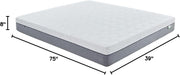 Twin Gel Memory Foam Mattress 8", Plush Comfort, Pressure Relief