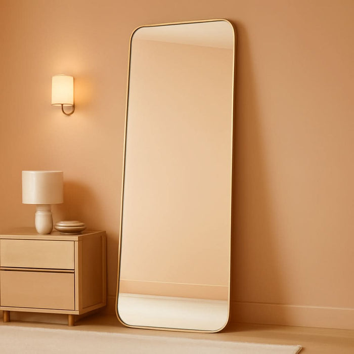 Goldtone 56X21 Complete Length Floor Standing Mirror