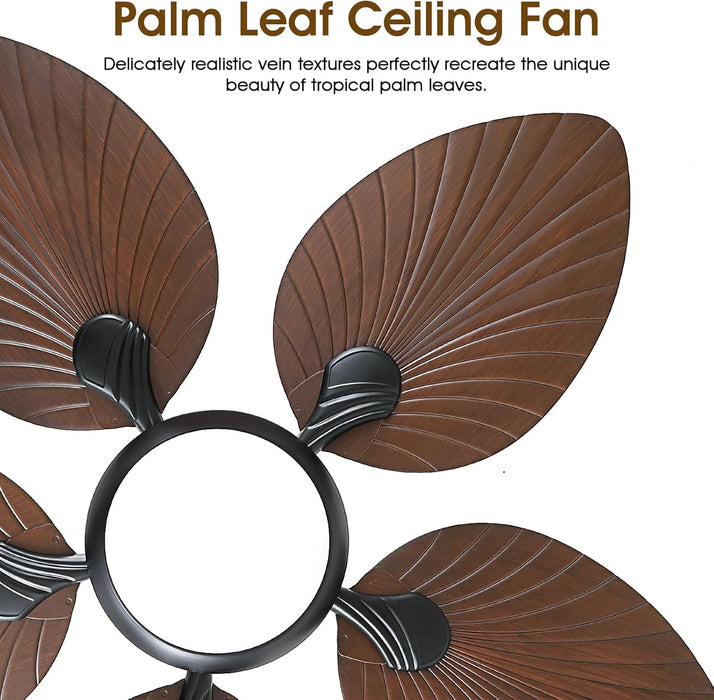 44 Inch Brown Outdoor Ceiling Fan With Remote