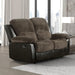 Manual Recliner Loveseat - Black Faux Leather