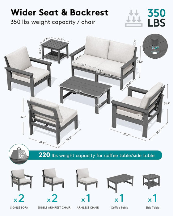 HDPE Outdoor Patio Furniture Set Outdoor Couch