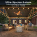 10' X 12' Outdoor Wood Gazebo, Hardtop Gazebo Permanent Wooden Pavilion with Gable Galvanized Steel Roof for Patio, Garden, Backyard, Natural