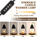 Candle Warmer Lamp with Timer Dimmer, Electric Candle Lamp Warmer for Bedroom Decor, for Women, Mom, Adjustable Metal Candle Lamp, Mom Gifts, Home Decor for House Warming Gifts, Black
