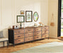 70 Inches Dresser Entertainment Center Rustic Brown