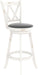 29" Bar Height Swivel Stools - High Back Swivel Barstools with Upholstered Seat & Solid Wood Footrest, Counter Bar Chairs for Kitchen Island & Pub (Antique White, Set of 2) - ShipItFurniture