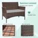 Patio Furniture 4 Pieces Conversation Sets,Brown and Gray