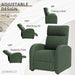 Recliner Chair Adjustable Home Theater Single Recliner Sofa Furniture with Thick Seat Cushion and Backrest Modern Living Room Recliners (Corduroy, Green)