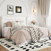 Queen Size Velvet Lift up Storage Bed, Modern Wingback Headboard, Hydraulic Support, No Box Spring Needed, White