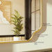24"X36" Gold Foil Scalloped Decorative Wall Mirror